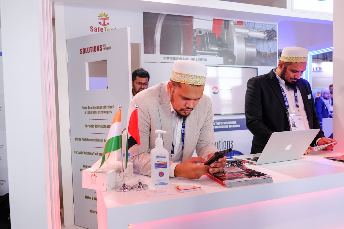SafeTech booth at a UAE trade expo